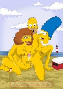 Famous Simpsons porn orgy