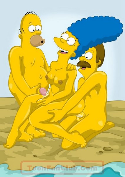 Adult Swinger Sex Pics Cartoon - 2 families porn story - Simpsons Adult Case